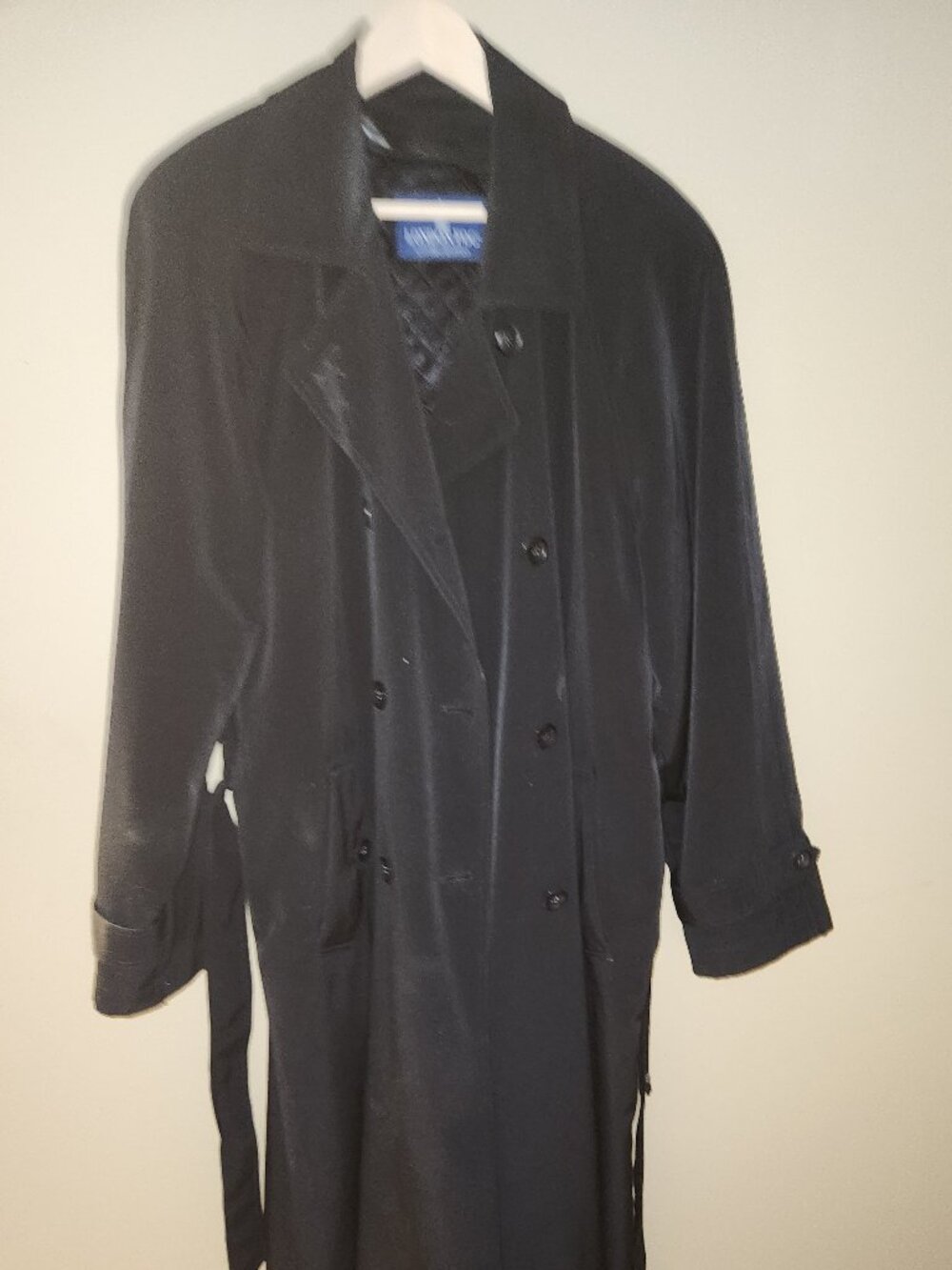 London Fog Limited Edition Women's Trench Coat Black Jacket With Zip Out Liner